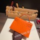 エルメスケリーミニ Kelly bag miniMini Kelly New stock  オーストリッチ ostrich オレンジ 93 /Orange ゴールド金具 kellymini-025 全手縫い