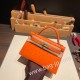 エルメスケリーミニ Kelly bag miniMini Kelly New stock  オーストリッチ ostrich オレンジ 93 /Orange ゴールド金具 kellymini-025 全手縫い