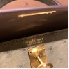 エルメスケリーミニ Kelly bag miniMini Kelly New stock  オーストリッチ ostrich セージ Q1 /Sauge    ゴールド金具 kellymini-027 全手縫い