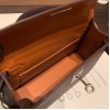 エルメスケリーミニ Kelly bag miniMini Kelly New stock  シェブルミゾル  Chevre ハバナ 41/ Havane シルバー金具 kellymini-036 全手縫い
