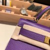 ヴォーエプソン Epsom クロッカス 9W/ Crocus ゴールド金具 kellymini-044 全手縫い  エルメスケリーミニ Kelly bag miniMini Kelly  New stock 