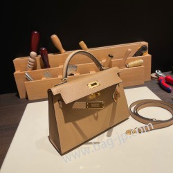 エルメスケリーミニ Kelly bag miniMini Kelly New stock  ヴォーエプソン Epsom チャイ 0M/Chai ゴールド金具 kellymini-050 全手縫い