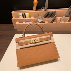 ヴォーエプソン Epsom ゴールド ck37 /Gold ゴールド金具 kellymini-052 全手縫い  エルメスケリーミニ Kelly bag miniMini Kelly  New stock 