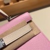 エルメスケリーミニ Kelly bag miniMini Kelly New stock  ヴォーエプソン Epsom モーヴシルベストル X9 /Mauve Sylvestre & クレ 10 /Craie シルバー金具 kellymini-055 全手縫い