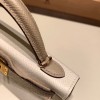 ヴォーエプソン Epsom クレ10 /Craie & トレンチ S2 /Trench ゴールド金具 kellymini-056 全手縫い  エルメスケリーミニ Kelly bag miniMini Kelly  New stock 