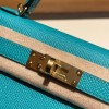 エルメスケリーミニ Kelly bag miniMini Kelly New stock  ヴォーエプソン Epsom ブルーパオン 7F/ Blue Paon ゴールド金具 kellymini-060 全手縫い