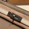 ヴォーエプソン Epsom グリエレファント 8C /Elephant Grey & クレ 10/ Craie シルバー金具 kellymini-068 全手縫い  エルメスケリーミニ Kelly bag miniMini Kelly  New stock 