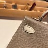 ヴォーエプソン Epsom グリエレファント 8C /Elephant Grey & クレ 10/ Craie シルバー金具 kellymini-068 全手縫い  エルメスケリーミニ Kelly bag miniMini Kelly  New stock 