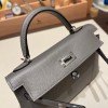 ヴォーエプソン Epsom グリメイヤー 0L/ Gris Meyer シルバー金具 kellymini-075 全手縫い  エルメスケリーミニ Kelly bag miniMini Kelly  New stock 