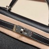 ヴォーエプソン Epsom ブラック 89/ Black (Noir) シルバー金具 kellymini-078 全手縫い  エルメスケリーミニ Kelly bag miniMini Kelly  New stock 