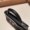 ヴォーエプソン Epsom ブラック 89/ Black (Noir) シルバー金具 kellymini-078 全手縫い  エルメスケリーミニ Kelly bag miniMini Kelly  New stock 