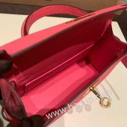 エルメスケリーミニ Kelly bag miniMini Kelly New stock  ヴォーエプソン Epsom ローズアザレ 8W /Rose Azalee ゴールド金具 kellymini-081 全手縫い