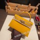 エルメスケリーミニ Kelly bag miniMini Kelly New stock  Alligateor Crocodile ジョーヌアンブル 9D /Jaune Ambre ゴールド金具 kellymini-099 全手縫い