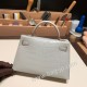 エルメスケリーミニ Kelly bag miniMini Kelly New stock  Alligateor crocodile パールグレー 80 /Pearl Grey ゴールド金具 kellymini-108 全手縫い