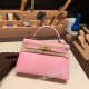 エルメスケリーミニ Kelly bag miniMini Kelly New stock  Alligateor crocodile  ピンク 5P /Pink ゴールド金具 kellymini-109 全手縫い