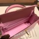 エルメスケリーミニ Kelly bag miniMini Kelly New stock  Alligateor crocodile  ピンク 5P /Pink ゴールド金具 kellymini-109 全手縫い