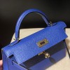 エルメスケリーミニ Kelly mini 20 ゴールド金具   7T/ Blue Electric ブルーエレクトリック  ヴォーエプソン Epsom  全手縫い