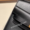 エルメス両面ケリー 不規則なデザイン ヴォーエプソン 89/Black (Noir) ブラック ゴールド金具   kelly-new-001 全手縫い