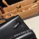 エルメス両面ケリー 不規則なデザイン ボックスカーフ box 89/Black (Noir) ブラック シルバー金具  kelly-new-009 全手縫い