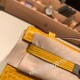 エルメス ポシェットケリー kelly pochette  Alligateor ジョーヌアンブル 9D /Jaune Ambre シルバー金具 Pochette--002 全手縫い