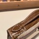 エルメス ポシェットケリー kelly pochette  Crocodile フィセル 17 / Ficelle シルバー金具 Pochette--004 全手縫い