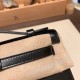 エルメス ポシェットケリー kelly pochette  box ボックスカーフ  ブラック 89 /Black (Noir) Black Hardware Pochette--006 全手縫い