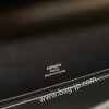 エルメス ポシェットケリー kelly pochette  box ボックスカーフ  ブラック 89/ Black (Noir) シルバー金具 Pochette--007 全手縫い