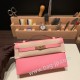 エルメス ポシェットケリー kelly pochette  Epsom ヴォーエプソン ローズコンフェッティ 1Q/Rose Confetti  ローズゴールド金具 Pochette--013 全手縫い