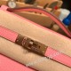 エルメス ポシェットケリー kelly pochette  Epsom ヴォーエプソン ローズコンフェッティ 1Q/Rose Confetti  ローズゴールド金具 Pochette--013 全手縫い