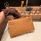 エルメス ポシェットケリー kelly pochette  Epsom ヴォーエプソン ゴールド 37 /Gold シルバー金具 Pochette--020 全手縫い