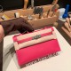 エルメス ポシェットケリー kelly pochette  Epsom ヴォーエプソン ローズキャンディ 8T /Rose Candy  シルバー金具 Pochette--023 全手縫い