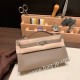 エルメス ポシェットケリー kelly pochette  swift スイフト グリエレファント 8C /Elephant Grey シルバー金具 Pochette--024 全手縫い