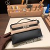 エルメス ポシェットケリー kelly pochette  swift スイフト ブラック 89/ Black (Noir) シルバー金具 Pochette--043 全手縫い
