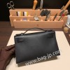 エルメス ポシェットケリー kelly pochette  swift スイフト ブラック 89/ Black (Noir) シルバー金具 Pochette--043 全手縫い