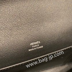 エルメス ポシェットケリー kelly pochette  swift スイフト ブラック 89/ Black (Noir) シルバー金具 Pochette--043 全手縫い