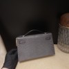 リザード エルメス ポシェットケリー kelly pochette  84 Gris Fonce