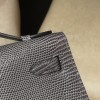 リザード エルメス ポシェットケリー kelly pochette  84 Gris Fonce