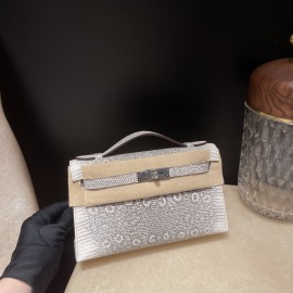 リザード エルメス ポシェットケリー kelly pochette 1B/Ombre   オンブレ