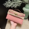 オーストリッチ エルメス ポシェットケリー kelly pochette  94/Terre Cuite  テリキュート
