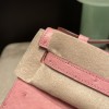 オーストリッチ エルメス ポシェットケリー kelly pochette  94/Terre Cuite  テリキュート