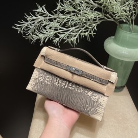 リザード エルメス ポシェットケリー kelly pochette  1B/Ombre    オンブレ