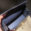 オーストリッチ エルメス ポシェットケリー kelly pochette 73/Blue Saphir  ブルーサフィール