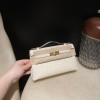オーストリッチ エルメス ポシェットケリー kelly pochette  3C/Parchemin  パルシュマン