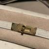 オーストリッチ エルメス ポシェットケリー kelly pochette  3C/Parchemin  パルシュマン