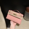 オーストリッチ エルメス ポシェットケリー kelly pochette  94/Terre Cuite  テリキュート