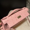 オーストリッチ エルメス ポシェットケリー kelly pochette  94/Terre Cuite  テリキュート
