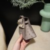 オーストリッチ エルメス ポシェットケリー kelly pochette  M8/Gris Asphalt  グリアスファルト