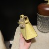 オーストリッチ エルメス ポシェットケリー kelly pochette 1Z/Jaune Poussin  ジョーヌプッサン