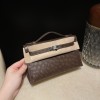 オーストリッチ エルメス ポシェットケリー kelly pochette  47/Chocolat  ショコラ