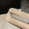 オーストリッチ エルメス ポシェットケリー kelly pochette  4Z/Gris Mouette  グリムエット